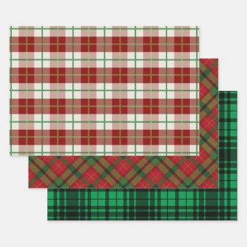 Plaid Vintage Country Christmas Holiday Tartan Wrapping Paper Sheets by All_About_Christmas at Zazzle
