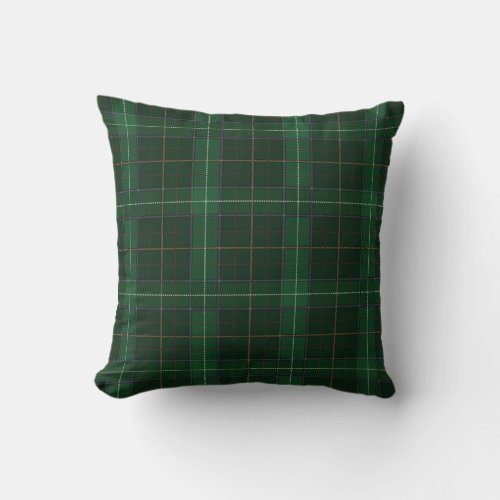 Plaid Walsh Green Check Tartan Throw Pillow