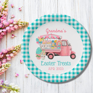 Plaid Watercolor Floral Market Truck Easter