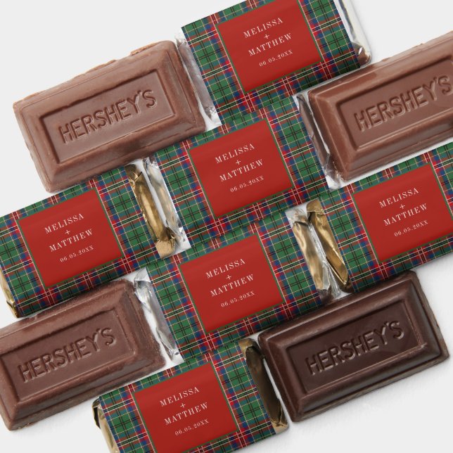 Plaid Wedding Shower Clan MacCulloch Tartan Hershey's Miniatures (Assorted)