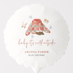 Plaid Winter Clothes Baby Shower  Balloon
