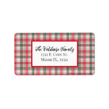 Plaid Winter Holiday Christmas Family Personalized