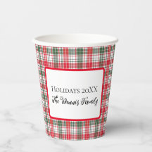 Plaid Winter Holiday Christmas Name Customized