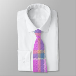 Plaid With Pattern Neck Tie