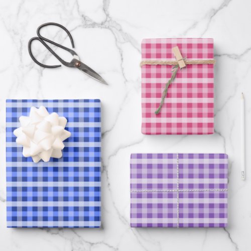 Plaid Wrapping Paper Sheets