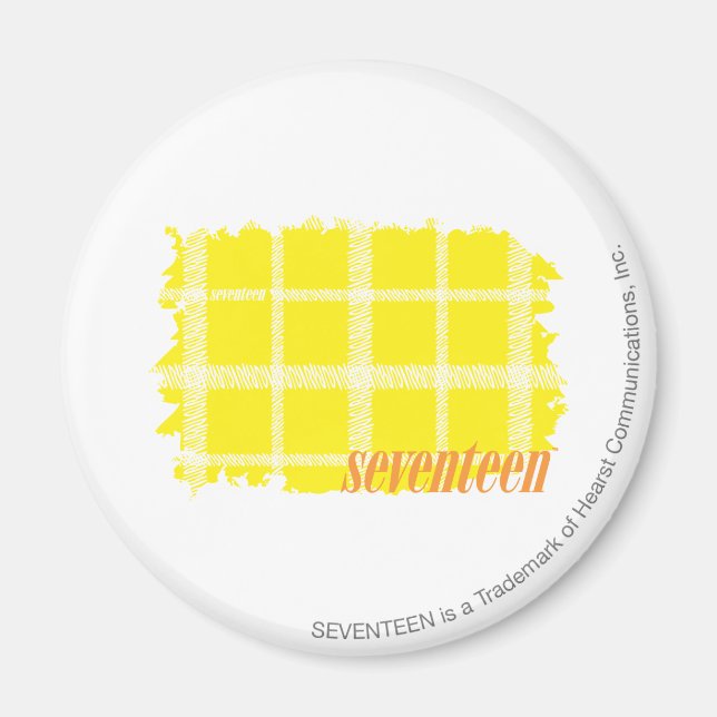 Plaid Yellow 3 Magnet (Front)