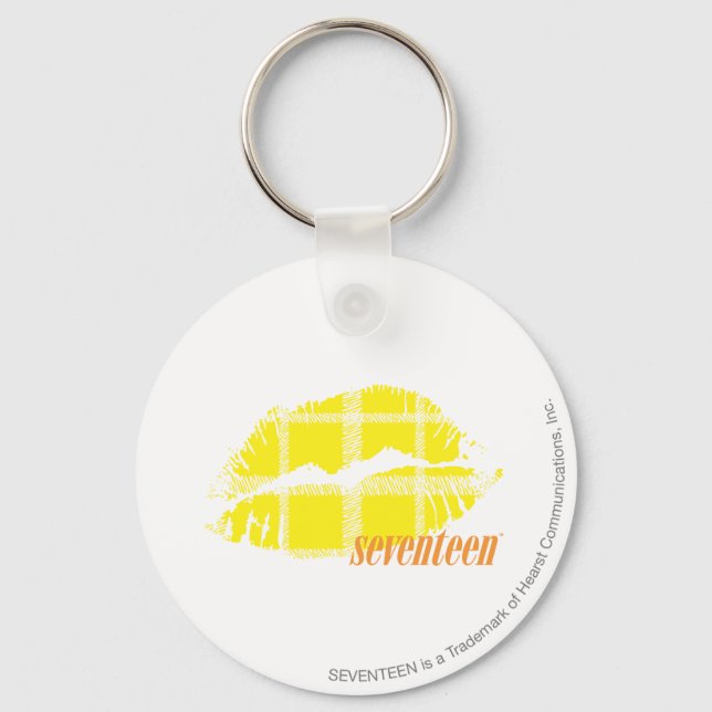 Plaid Yellow Keychain (Front)