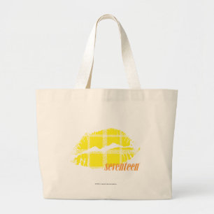 Plaid Yellow Large Tote Bag