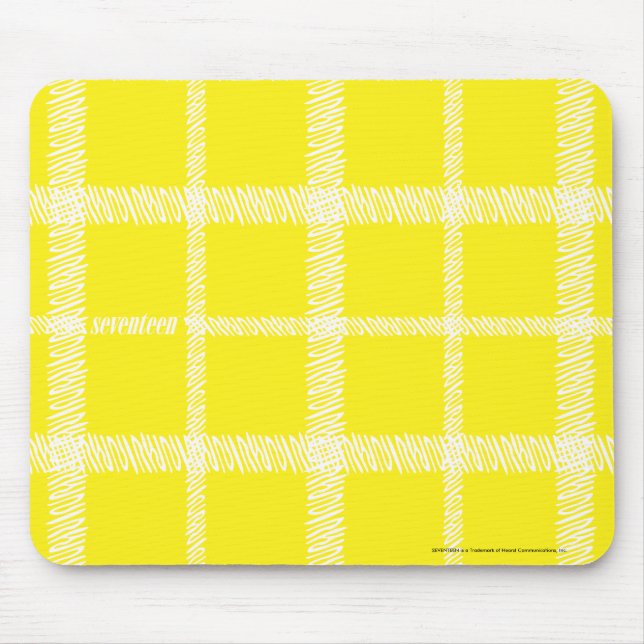 Plaid Yellow Mouse Pad (Front)