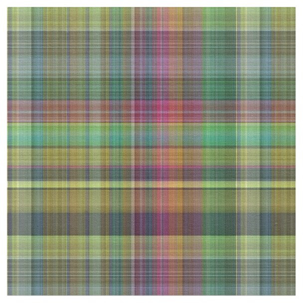 pink green plaid fabric | Zazzle.com