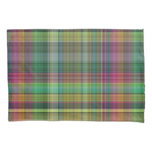 Plaid Yellow Pink Green Tartan Pillowcase