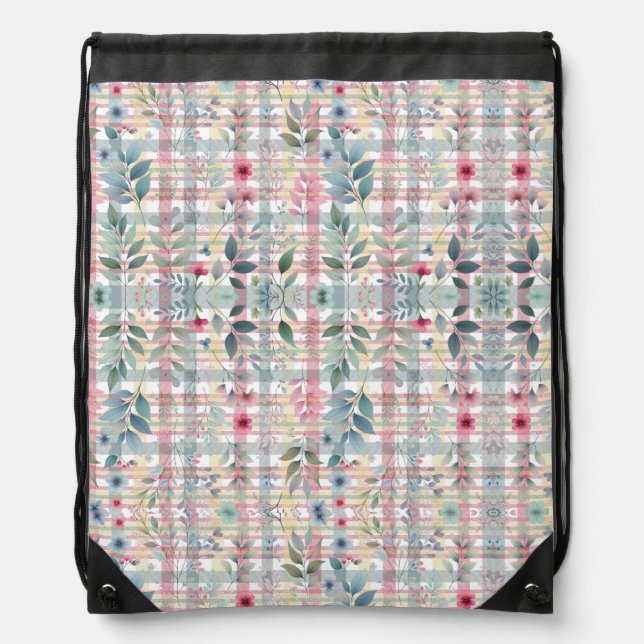Plaidwing Picnic Drawstring Bag (Front)