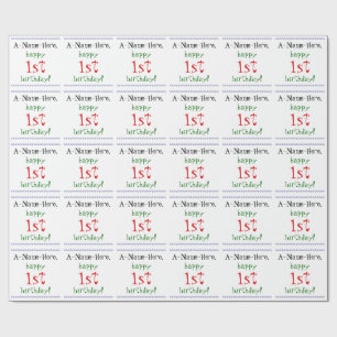 Plain 1st Birthday Wrapping Paper