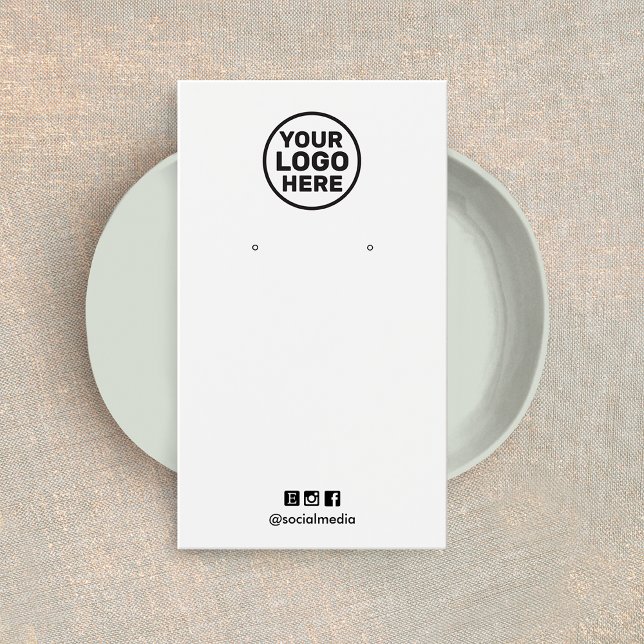 Plain Add Logo Any Color Earring Display Card (Creator Uploaded)