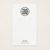 Plain Add Your Logo Any Color Earring Display Card (Front)