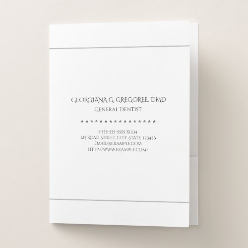 Plain and Basic General Dentist Pocket Folder