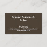 [ Thumbnail: Plain and Basic Professional Lawyer Business Card ]