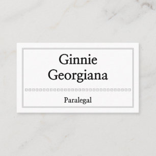 Plain and Clean Paralegal Business Card