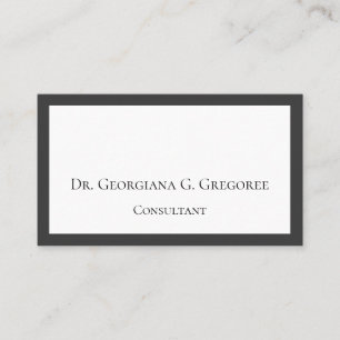 Plain and Minimal Professional Business Card