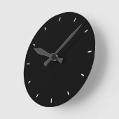 Plain and Simple All-Black Solid Black Wall Clock | Zazzle