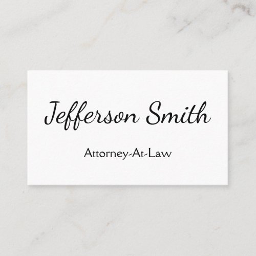 Plain and Simple Attorney_At_Law Business Card