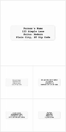 Plain and Simple Black on White Address Labels