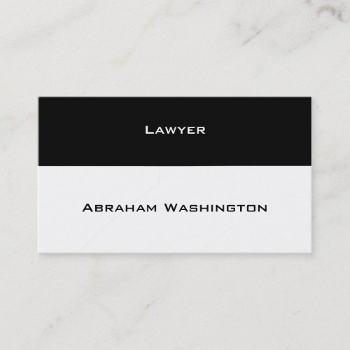 Plain and Simple Business Card  - Black and White