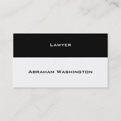 Customizable Plain and Simple Business Card - Black and White