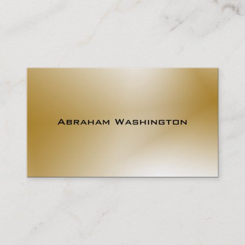 Plain and Simple Business Card  - Gold