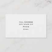 Plain and Simple Business Card  - Squares (Back)