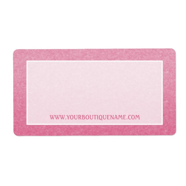 Plain and Simple Chic Hot Pink Grain Boutique Label (Front)