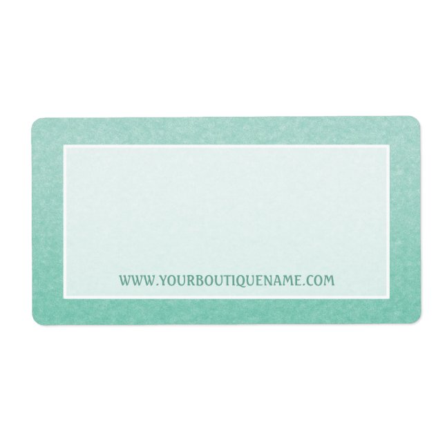 Plain and Simple Chic Mint Green Grain Boutique Label (Front)