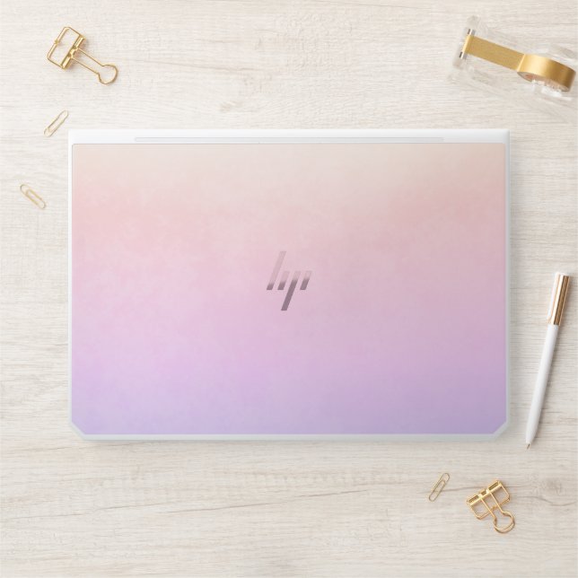 Plain and Simple Frosty Champagne Pink Ombré HP Laptop Skin (Desk)