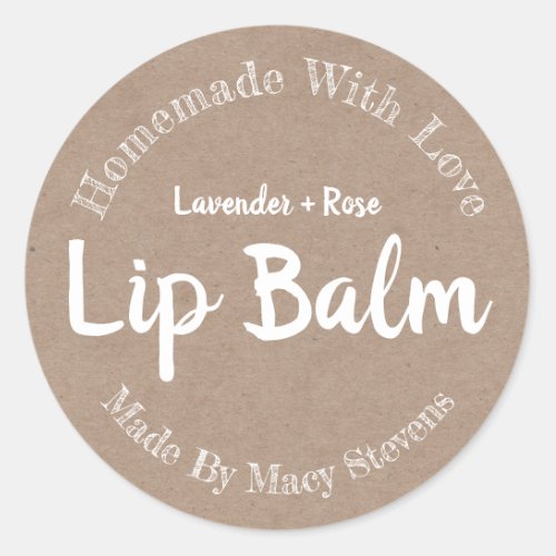 Plain And Simple Kraft Lip Balm Pot Labels