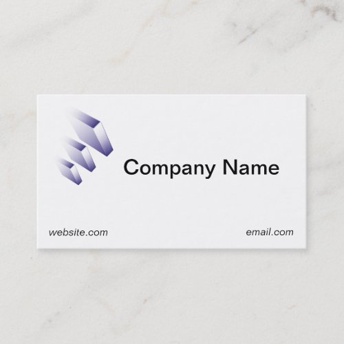 Plain and Simple Logo Blue Business Card