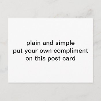 Plain And Simple Postcard by valuedollars at Zazzle