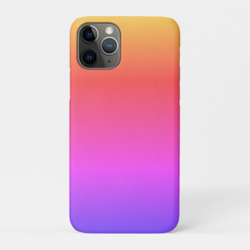 Plain and Simple Rainbow Colors Ombr iPhone 11 Pro Case