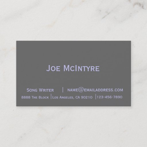 Customizable Plain and simple two tone business card