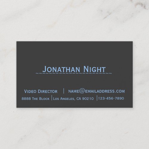 Plain and simple two tone business card