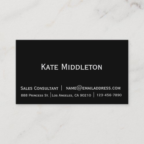 Plain and simple two tone business card