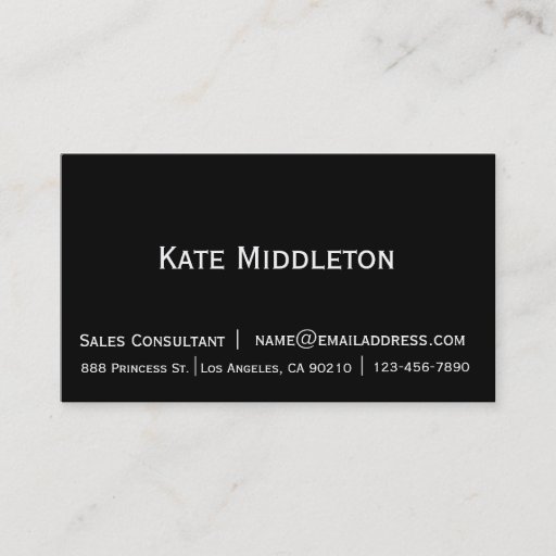 Customizable Plain and simple two tone business card
