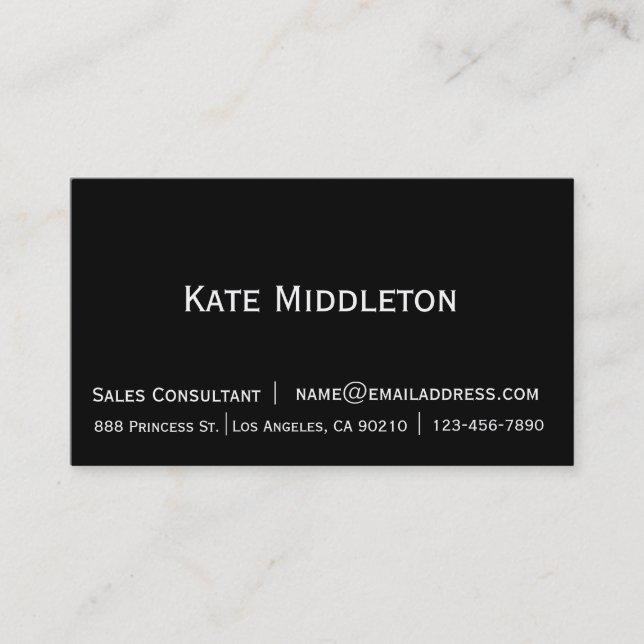 Plain and simple two tone business card (Front)