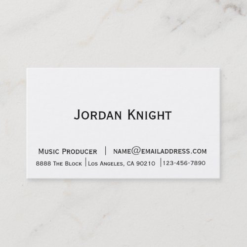 Plain and simple two tone business card