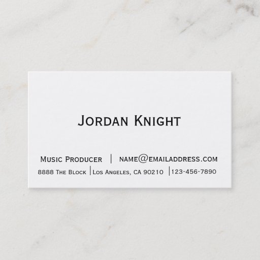 Customizable Plain and simple two tone business card
