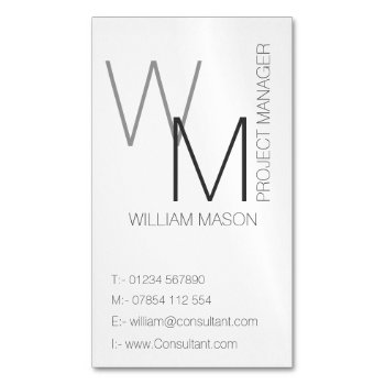 Plain And Simple White Professional Business Card by ImageAustralia at Zazzle