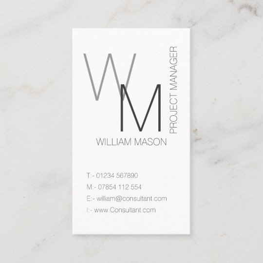 Plain And Simple White Professional Business Card