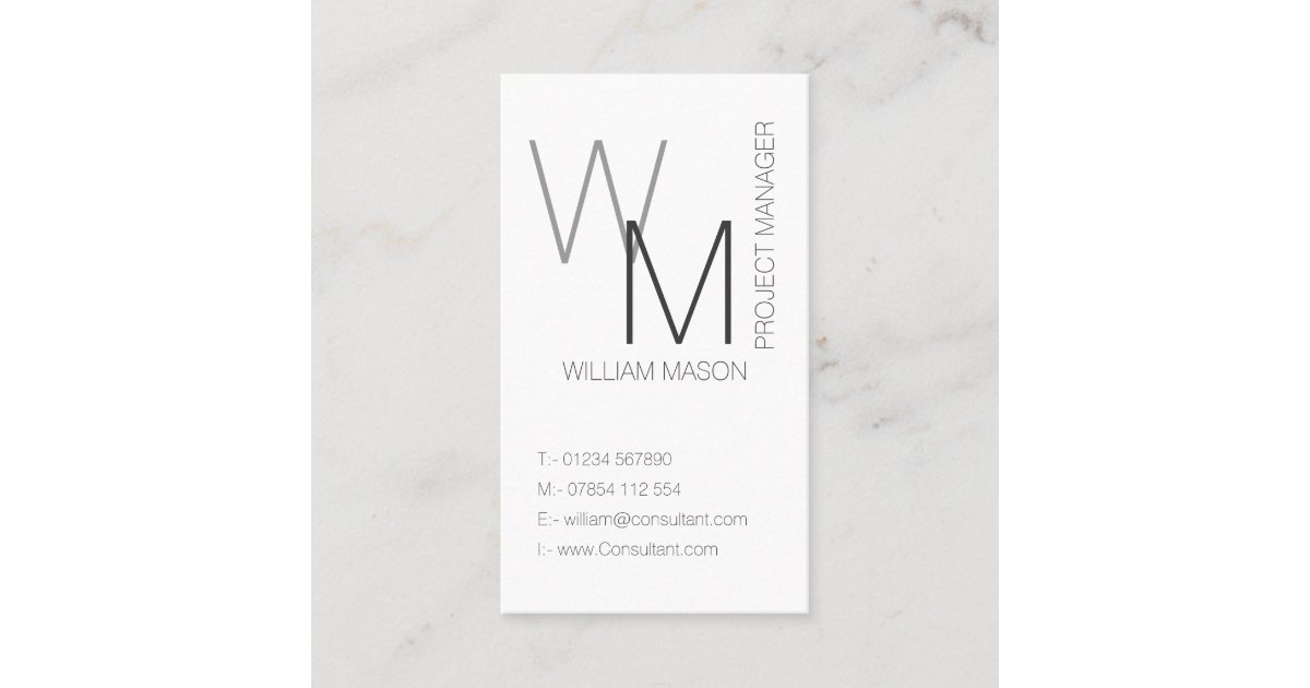 Plain And Simple White Professional Business Card