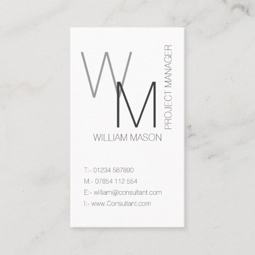 Plain and Simple White  Professional QR Code Card