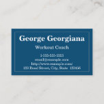 [ Thumbnail: Plain and Simple Workout Coach Business Card ]