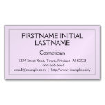 [ Thumbnail: Plain and Traditional Cosmetician Business Card ]